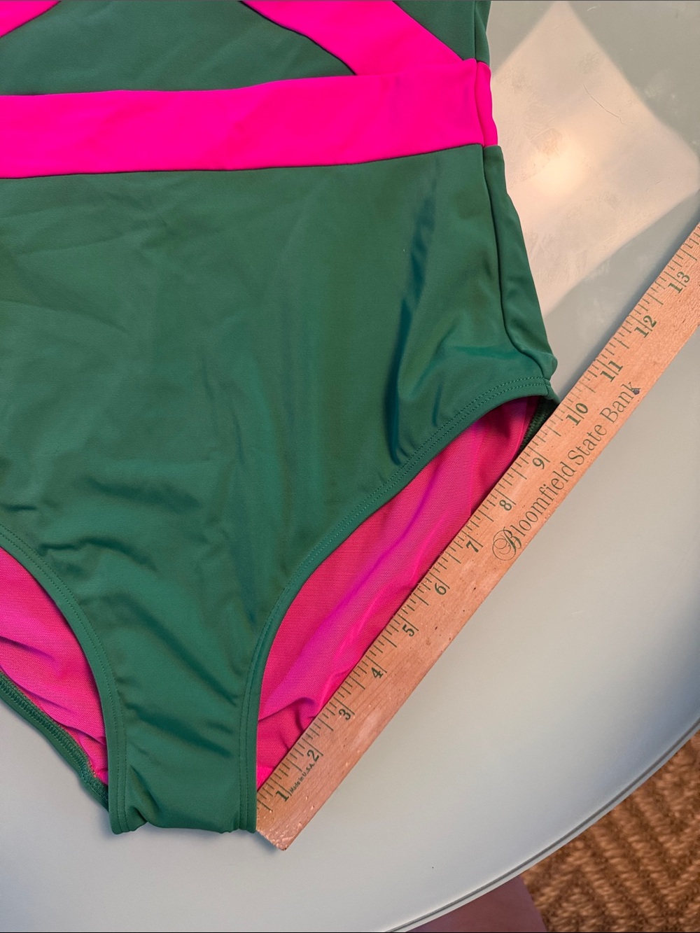 Boden Kefalonia Halterneck Swimsuit in the green and hot pink colorway. Size 8 - Picture 13 of 14